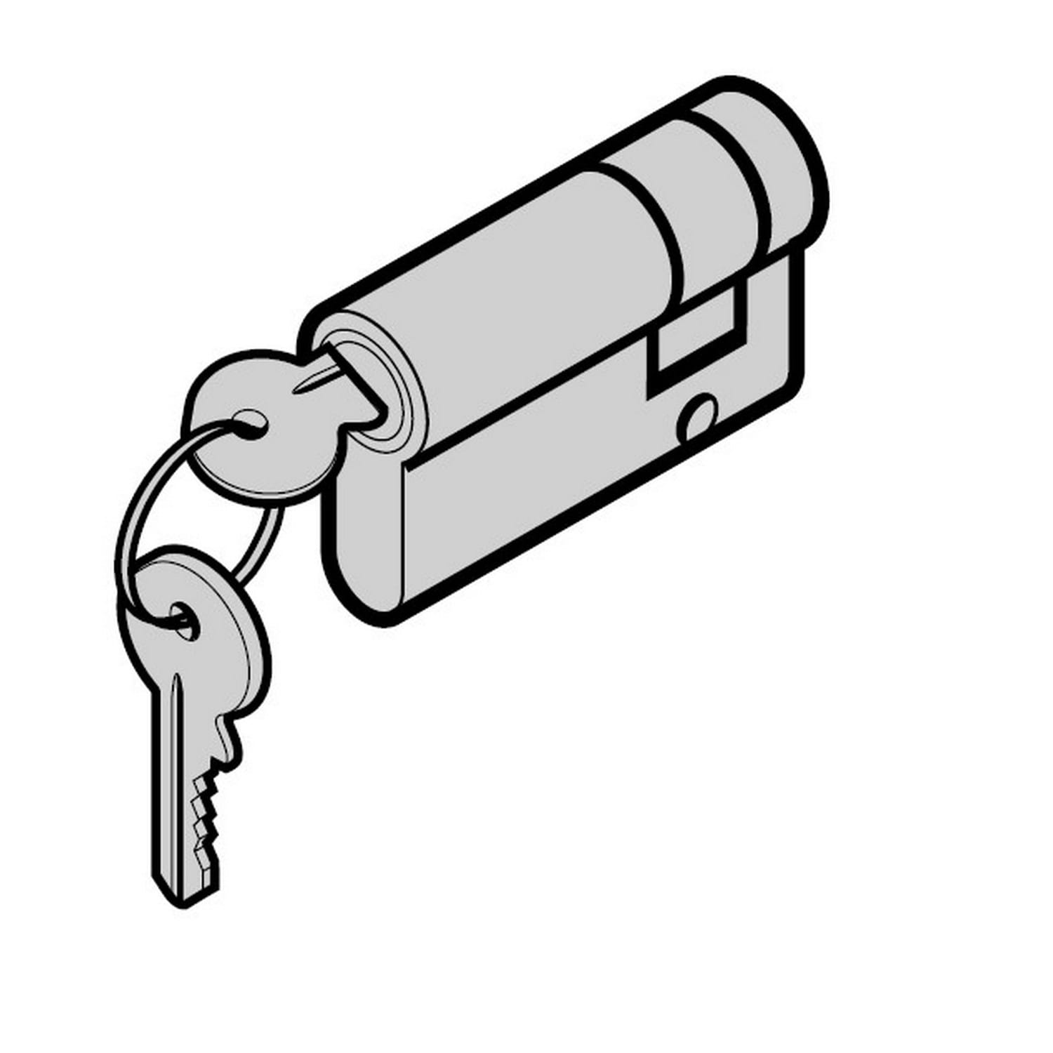 Hörmann Profil-Halbzylinder 35,5 + 10 mm für Stahl-Objekttüren / 454900