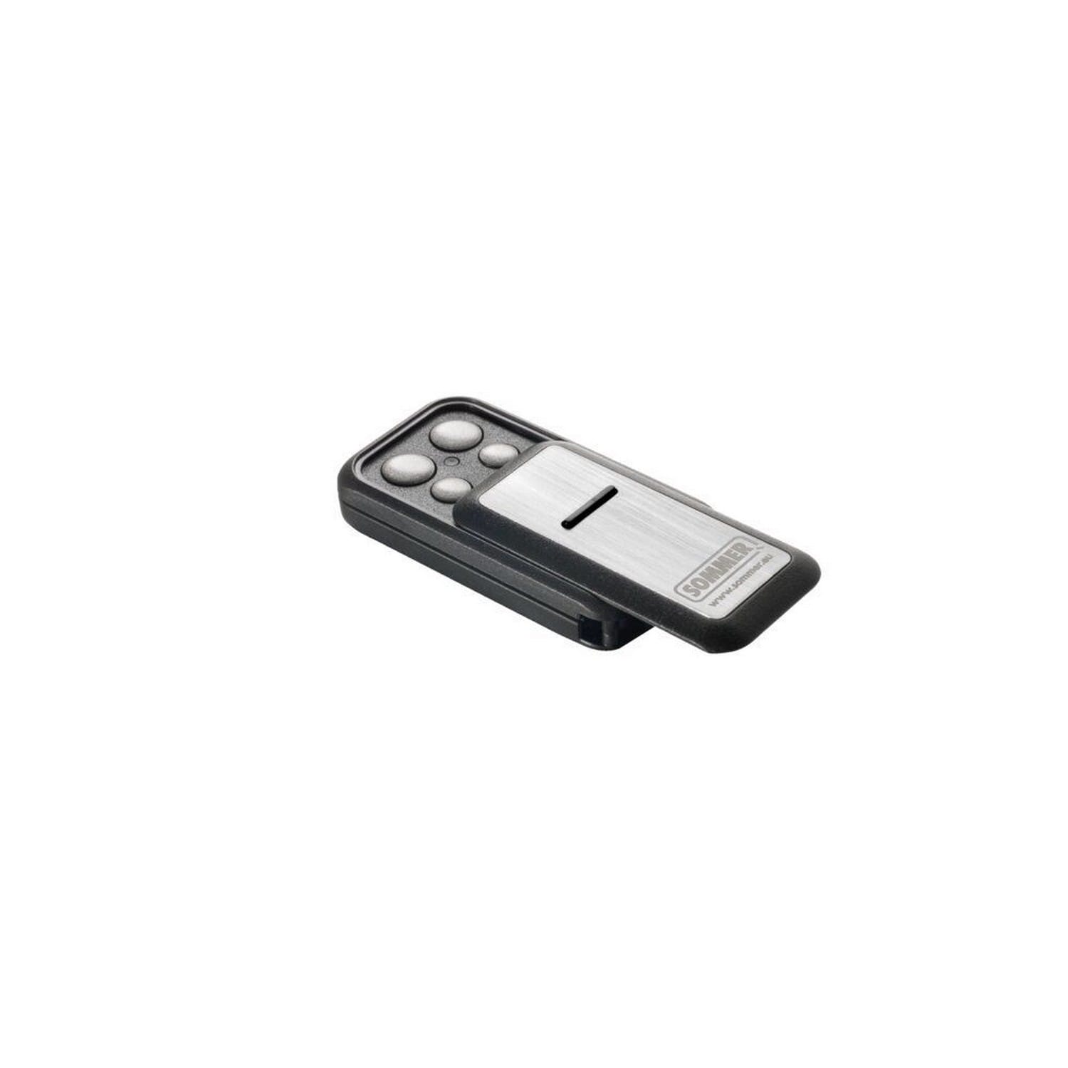 Sommer Handsender 4-Tasten Slider+ 868,95MHz schwarz/Edelstahl für Antriebe BILD 1