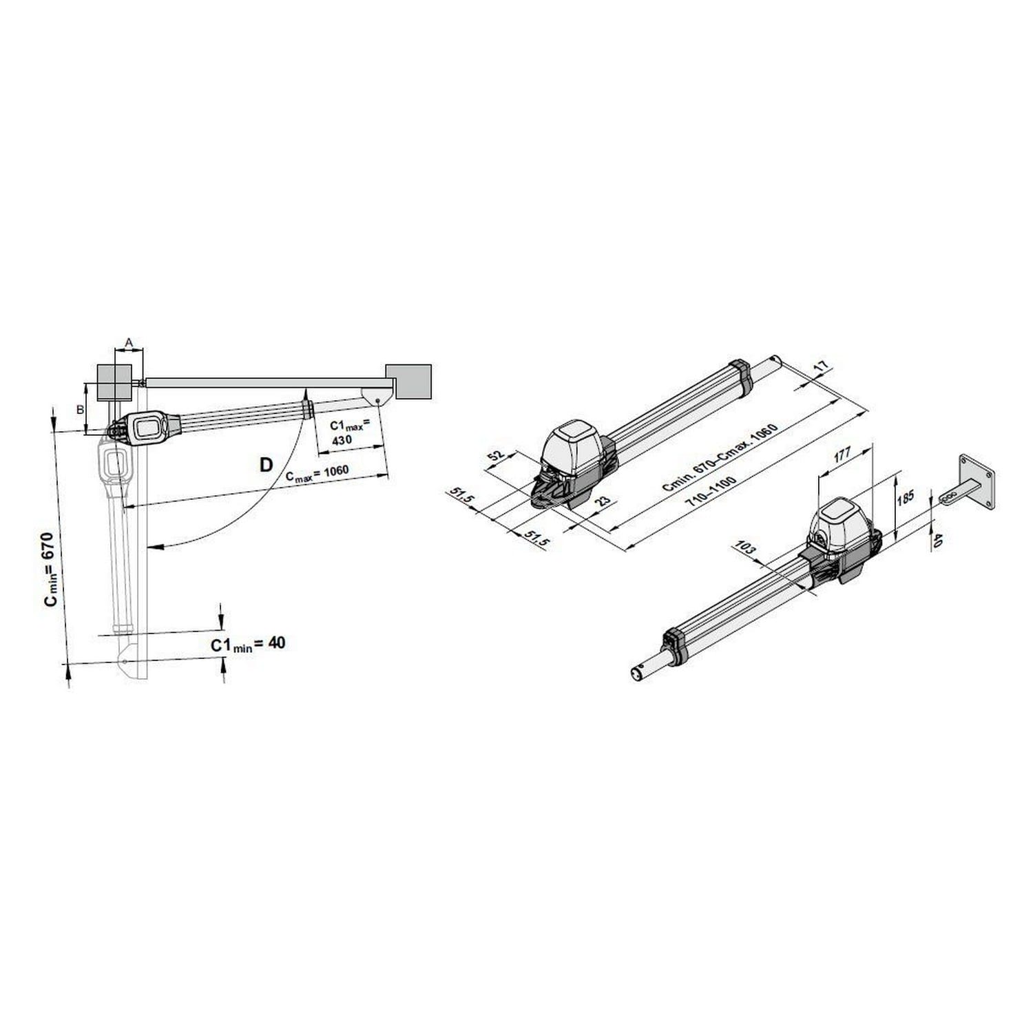 Sommer Drehtorantrieb twist M Set 1-flg. für Drehtore / S1369400001 BILD 9