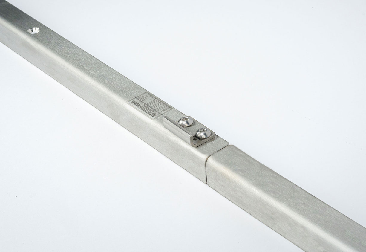 4DOOR Bodenschienen 2 teilig aus Edelstahl, 2495 mm für Schwing- & Sektionaltore BILD 4