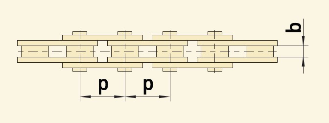 GfA Rollenkette 08B-1 (1/2“x5/16“) Kettenschloss