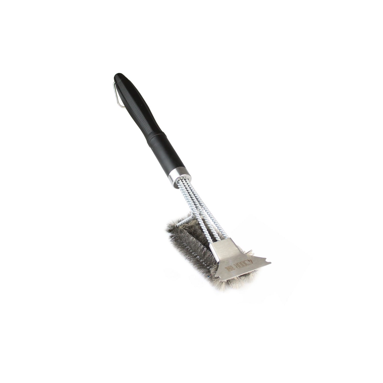 4DOOR Grillbürste BBQ aus Edelstahl mit integriert Schaber BILD 2