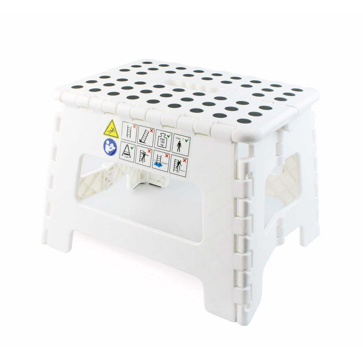 4DOOR Tritthocker/Klapphocker 22 cm hoch/bis zu 150 kg belastbar, leicht faltbar BILD 1