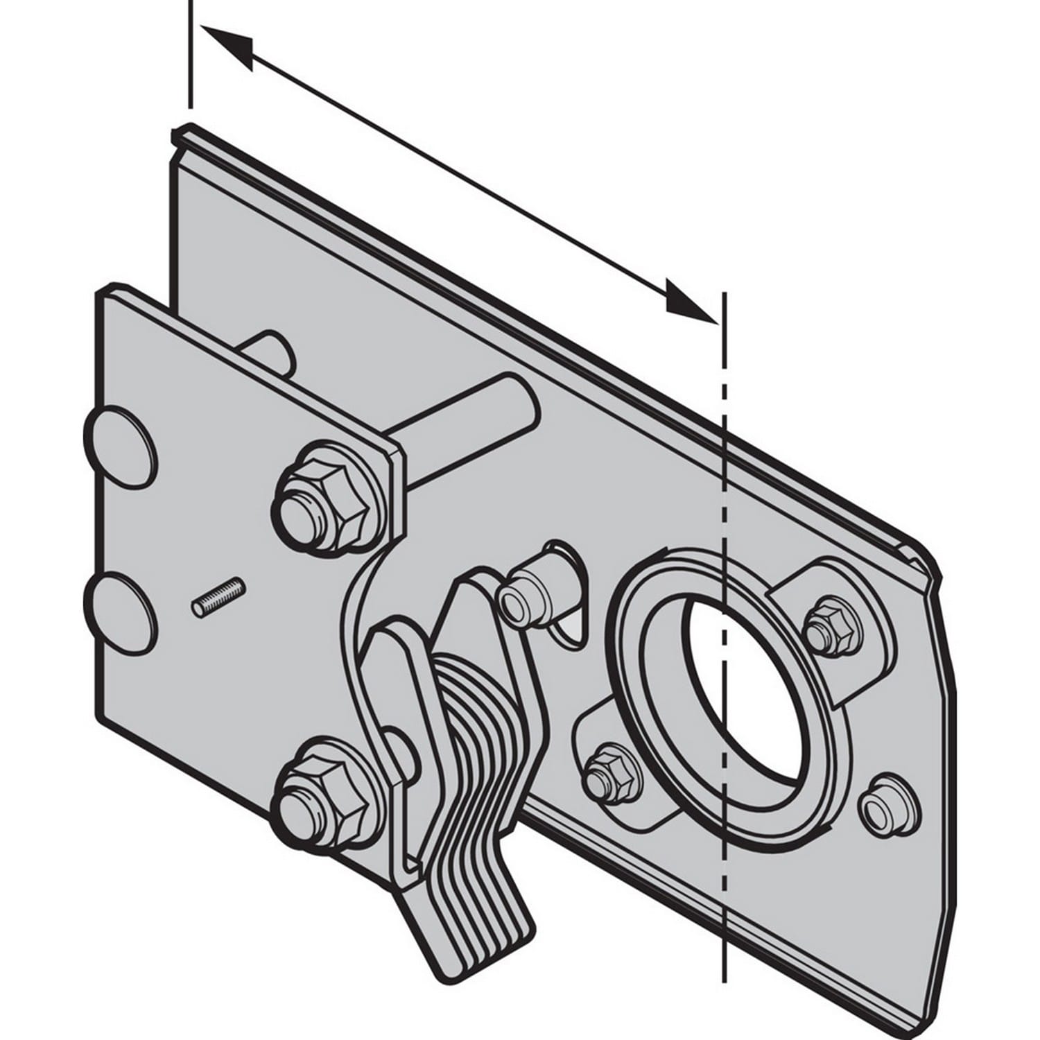 Hörmann Federbruchsicherung Achshöhe 160mm, links für Industrie-Sektionaltor BILD 9