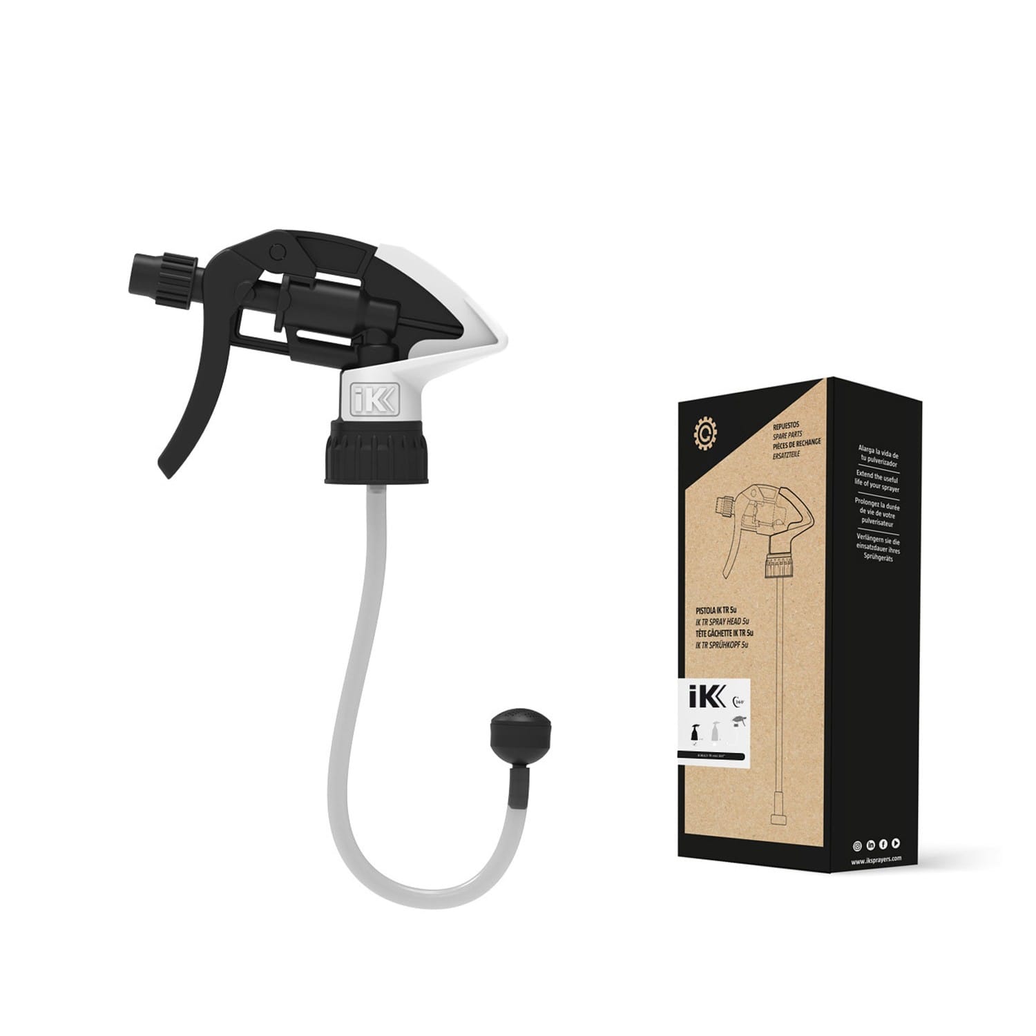 IK Trigger Multi TR mini 360° Zubehör, Schwarz für alle gängigen IK Pumpsprüher