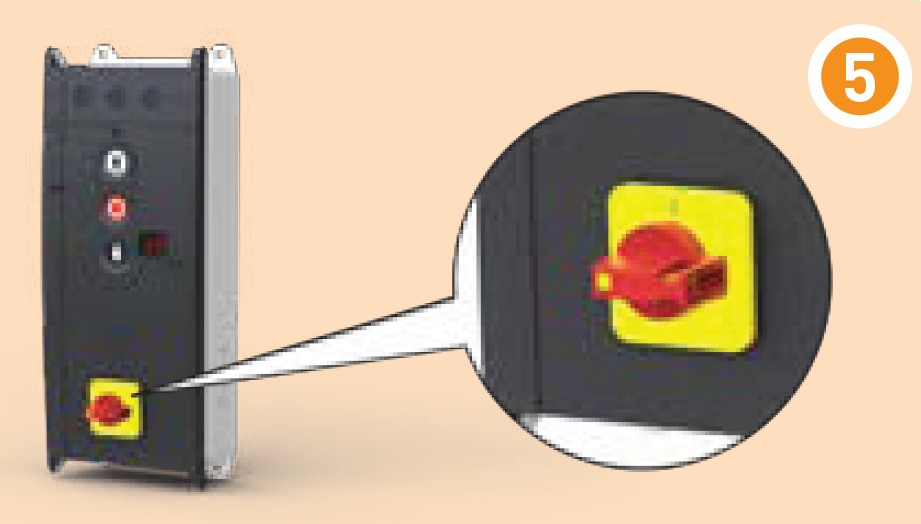 GfA TS 970 mit Hauptschalter 3N~400 V für Torsteuerung