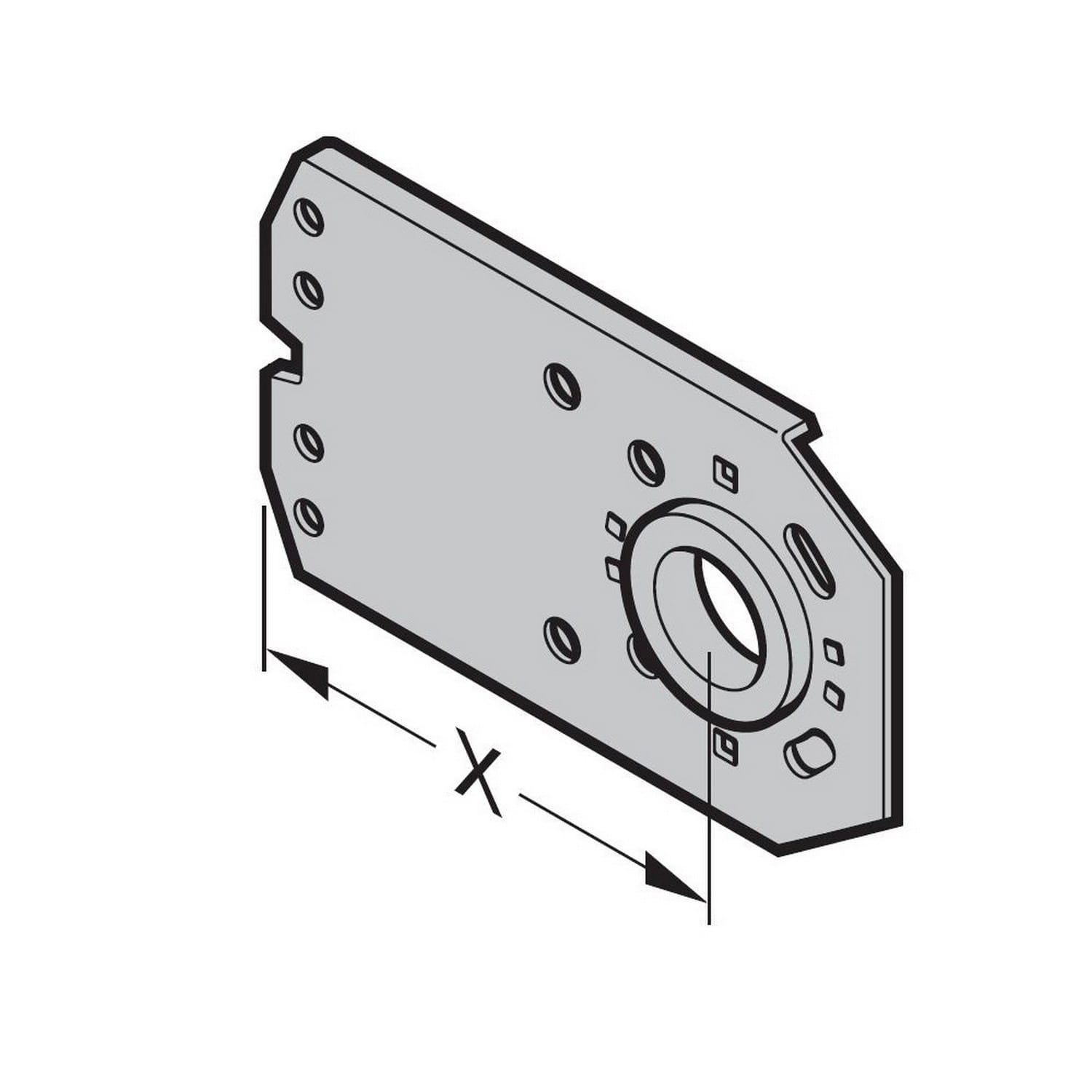 Hörmann Wellenhalter x = 140mm für Industrie-Sektionaltor / 3082510 BILD 9