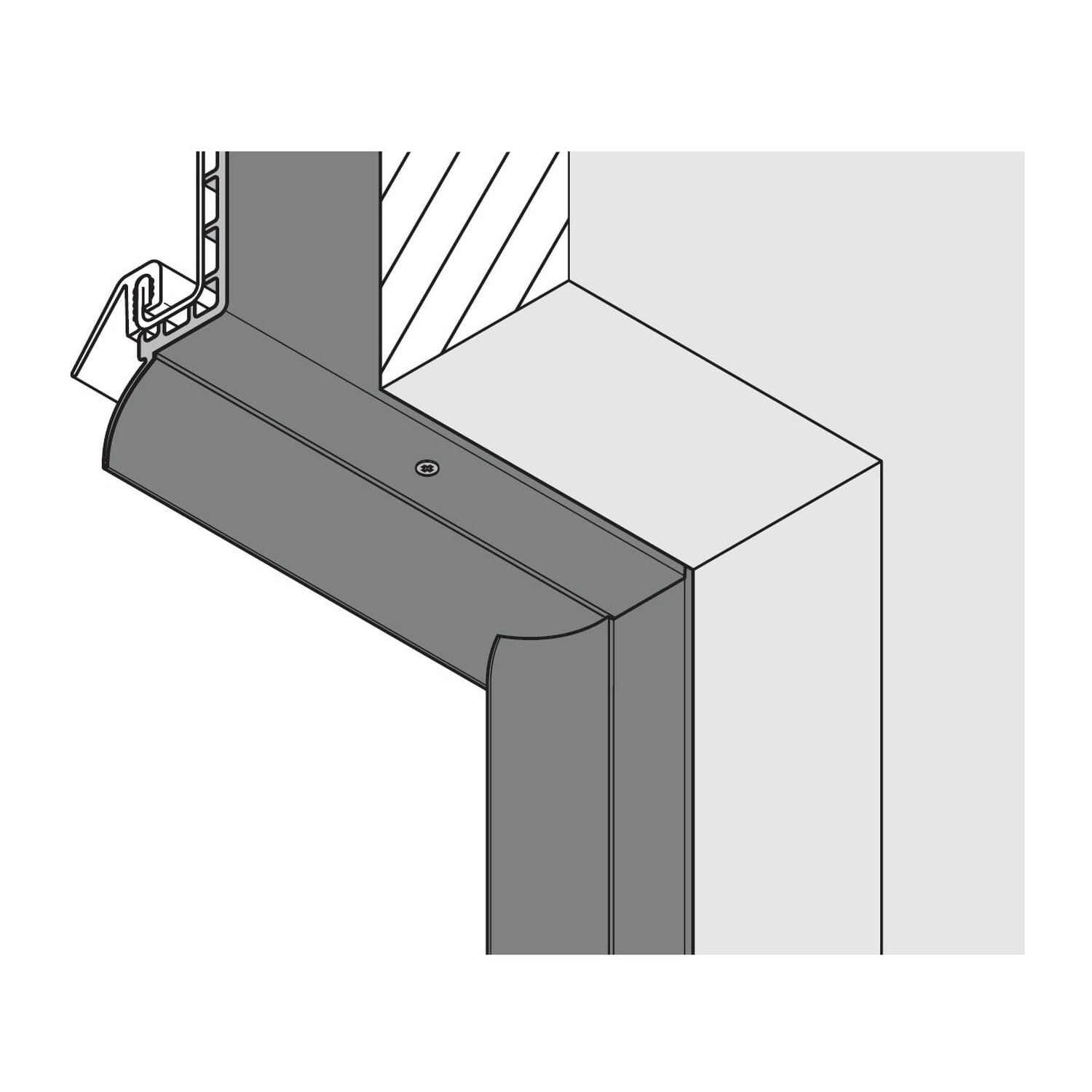 Hörmann ThermoFrame Set 4, Länge 3210 mm, schwarz für Sektionaltore
