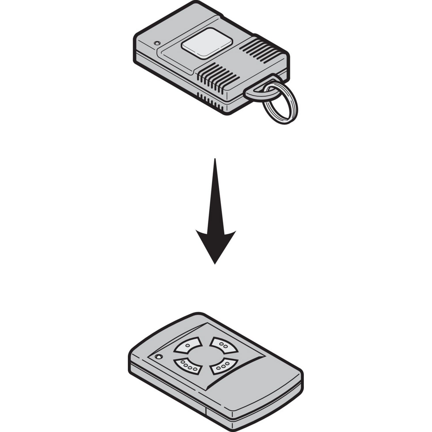 Hörmann Mini - Handsender HSM 4, 26,975MHz, Tastenfarbe grün für Antriebszubehör BILD 9