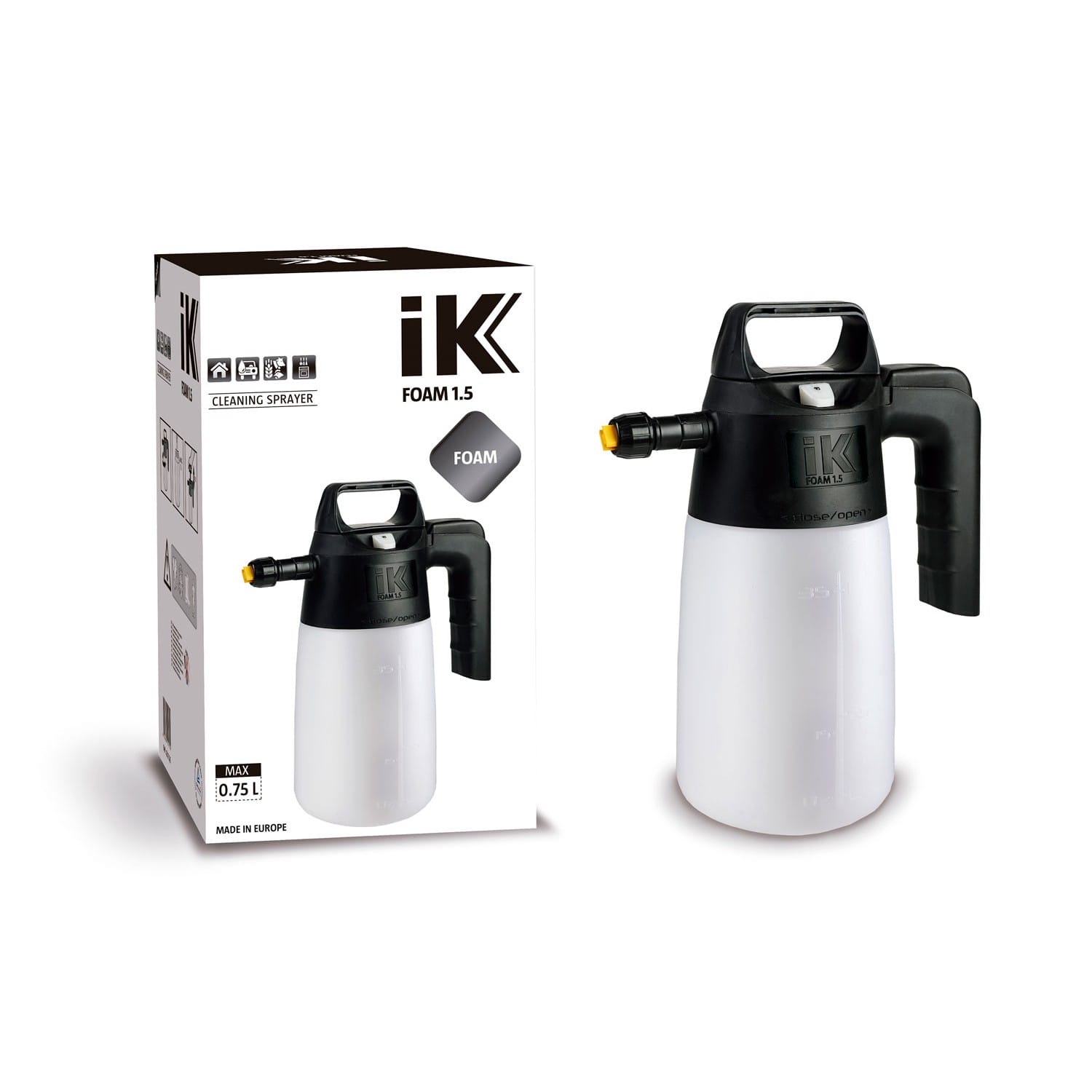 IK Foam 1.5 - 0,75 Liter Pumpsprühgerät, Weiß für verschiedene Einsatzbereiche