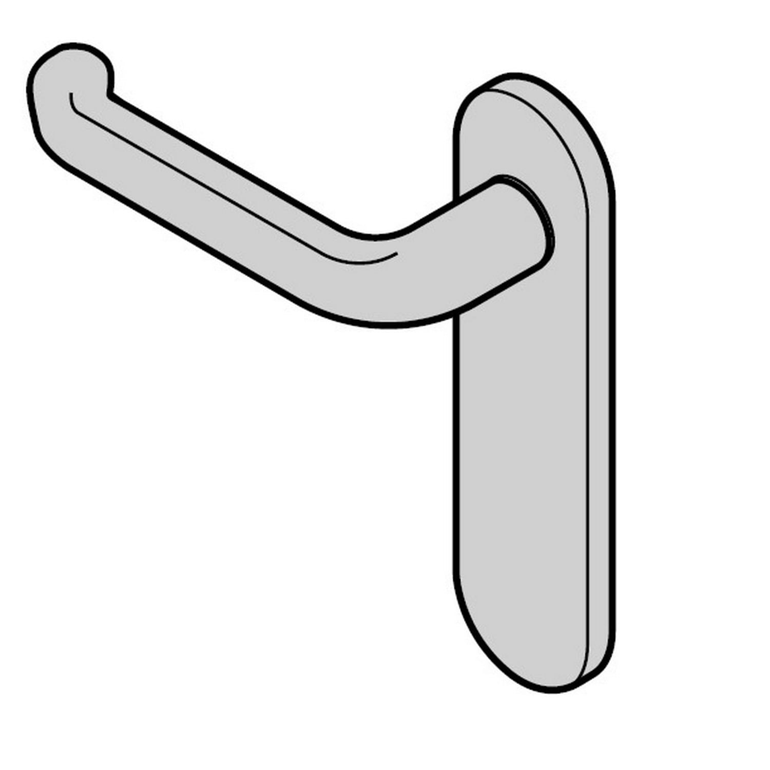 Hörmann Halbgarnitur FSB Typ 1053 (FS) Kurzschild blind, Edelstahl, gebürsted BILD 1