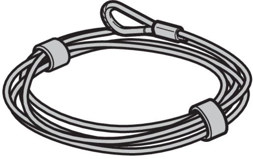 IDD Drahtseile Ø 4mm mit Kausche (1 Paar) für Industrie-Sektionaltor