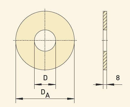 GfA Ronden  D 55 mm, DA 206 mm für Siederohr / 40001881