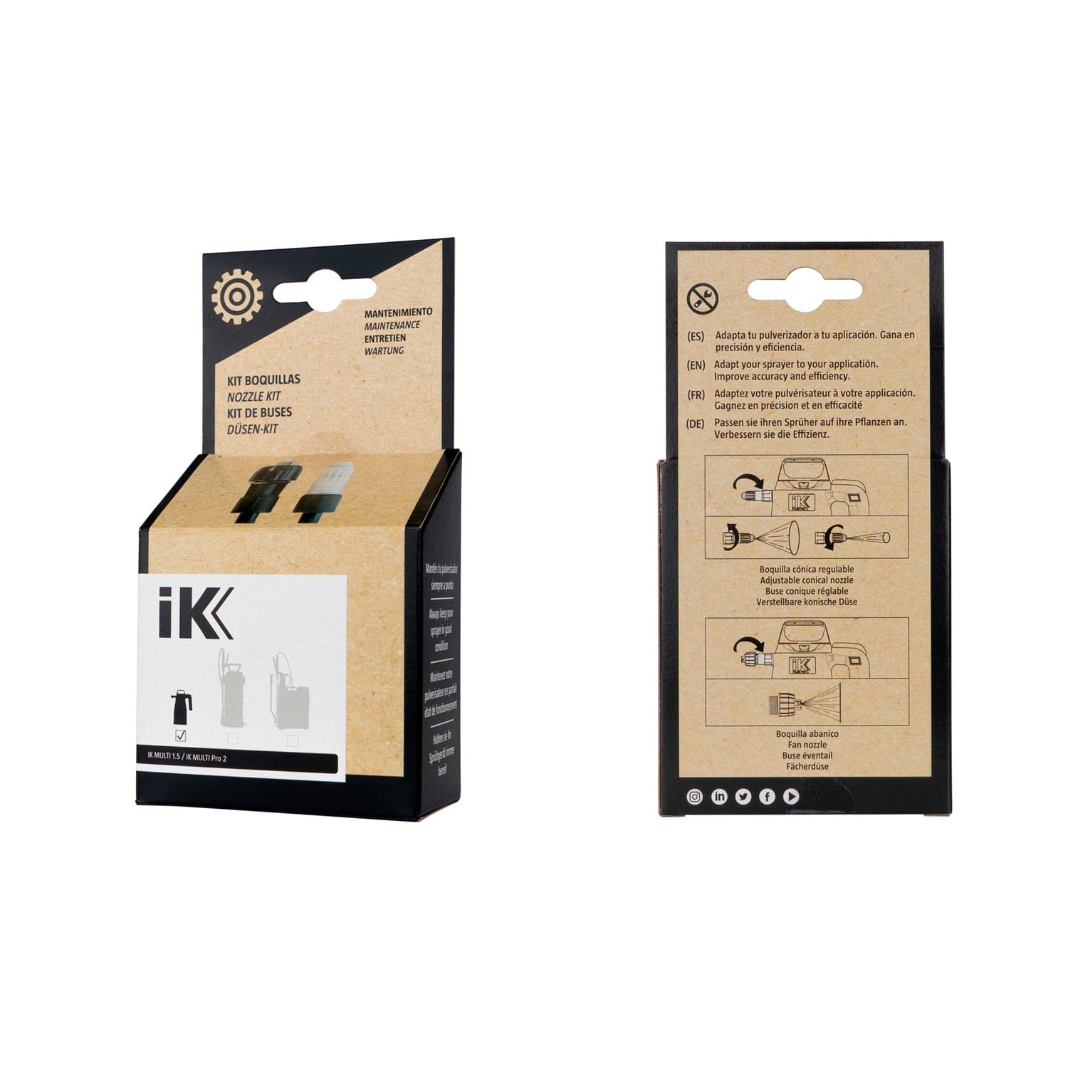 IK Multi 1.5 / PRO 2 Düsensatz Zubehör, Schwarz für alle gängigen IK Pumpsprüher