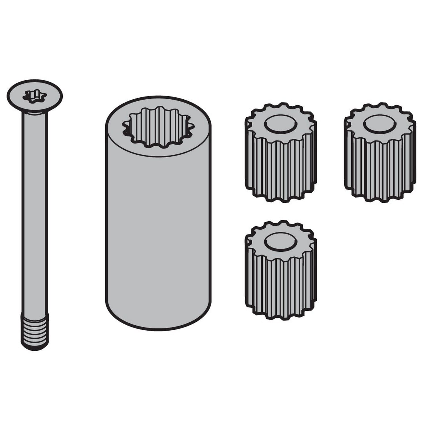 Hörmann Wellenverlängerung 45mm Weiß (RAL 9016) für Antriebe & Steuerungen BILD 1