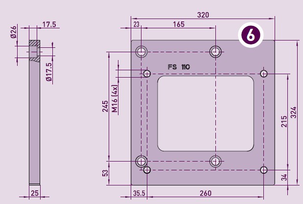 GfA Zwischenplatte Für: FS 110 / 40020011