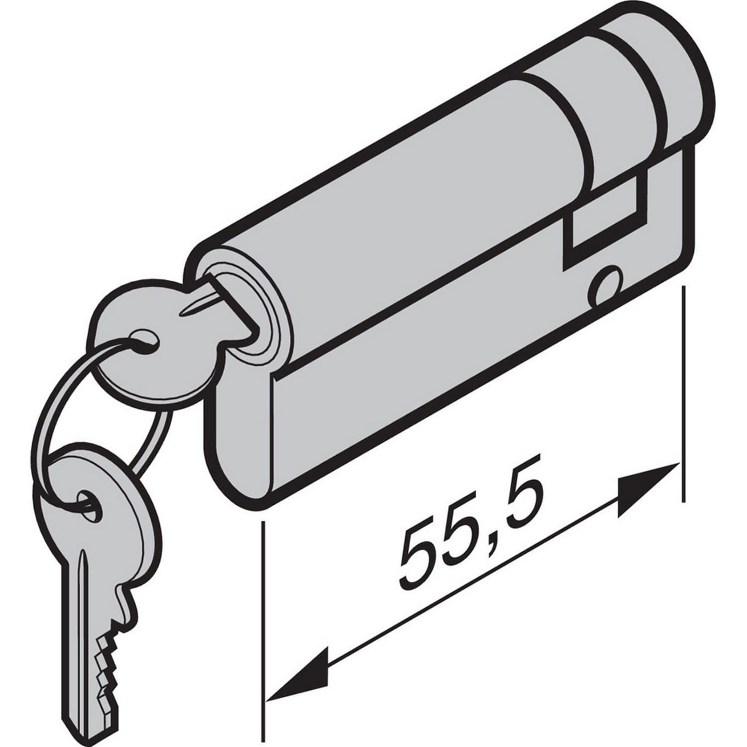 Hörmann Profilhalbzylinder 45,5 + 10mm, TS 16 für Industrie-Sektionaltor BILD 9