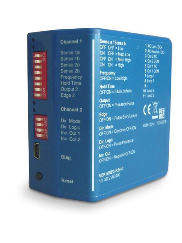 Sommer Induktionsschleifendetektor IP30 2-Kanal, AC 90–250 V, 50–60 Hz BILD 1