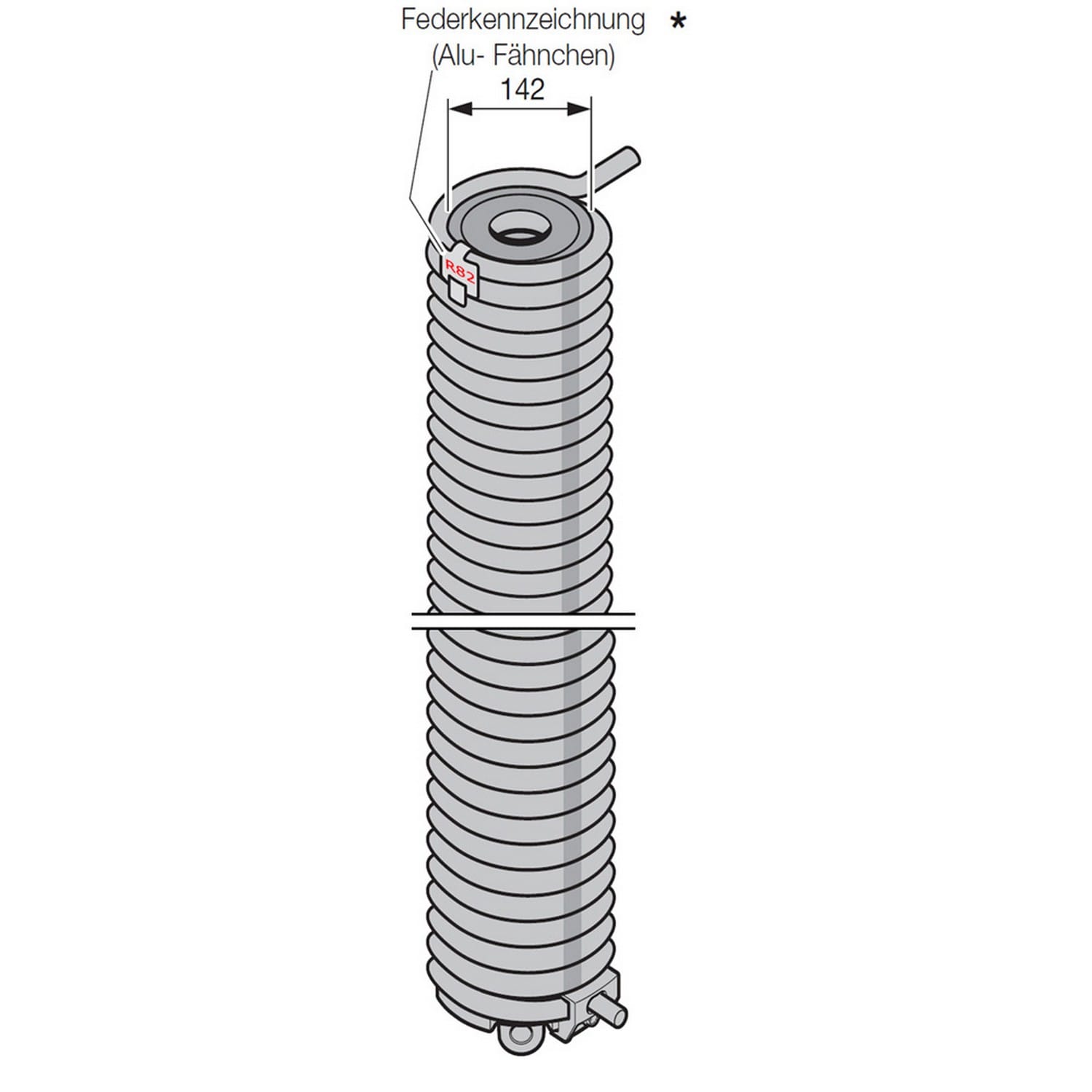 Hörmann Torsionsfeder mit Spannkonus, R82, Ø 142mm für Industrie-Sektionaltor BILD 9