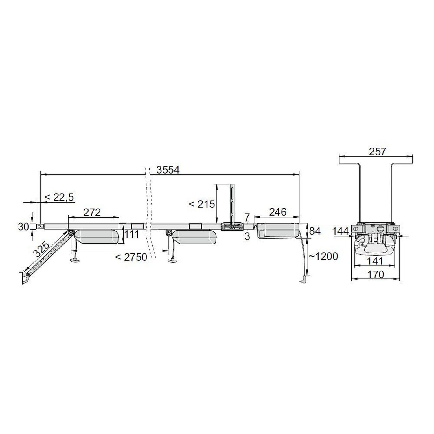 Sommer Garagentorantrieb S 9080 base+S3 800N Set Deckensteuerung für Garagentore