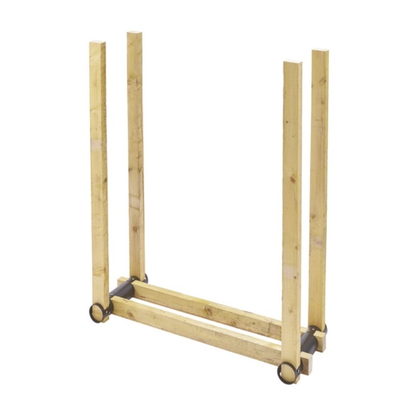 MOTTEZ Holzlager-Regalhalterungen 2er Set, schwarz für Kamin / MM061Q BILD 5