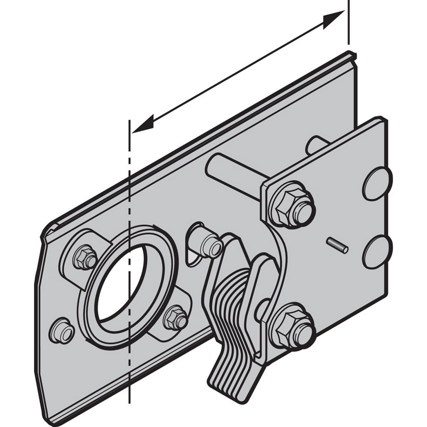 Hörmann Federbruchsicherung Achshöhe 160mm, rechts für Industrie-Sektionaltor BILD 1