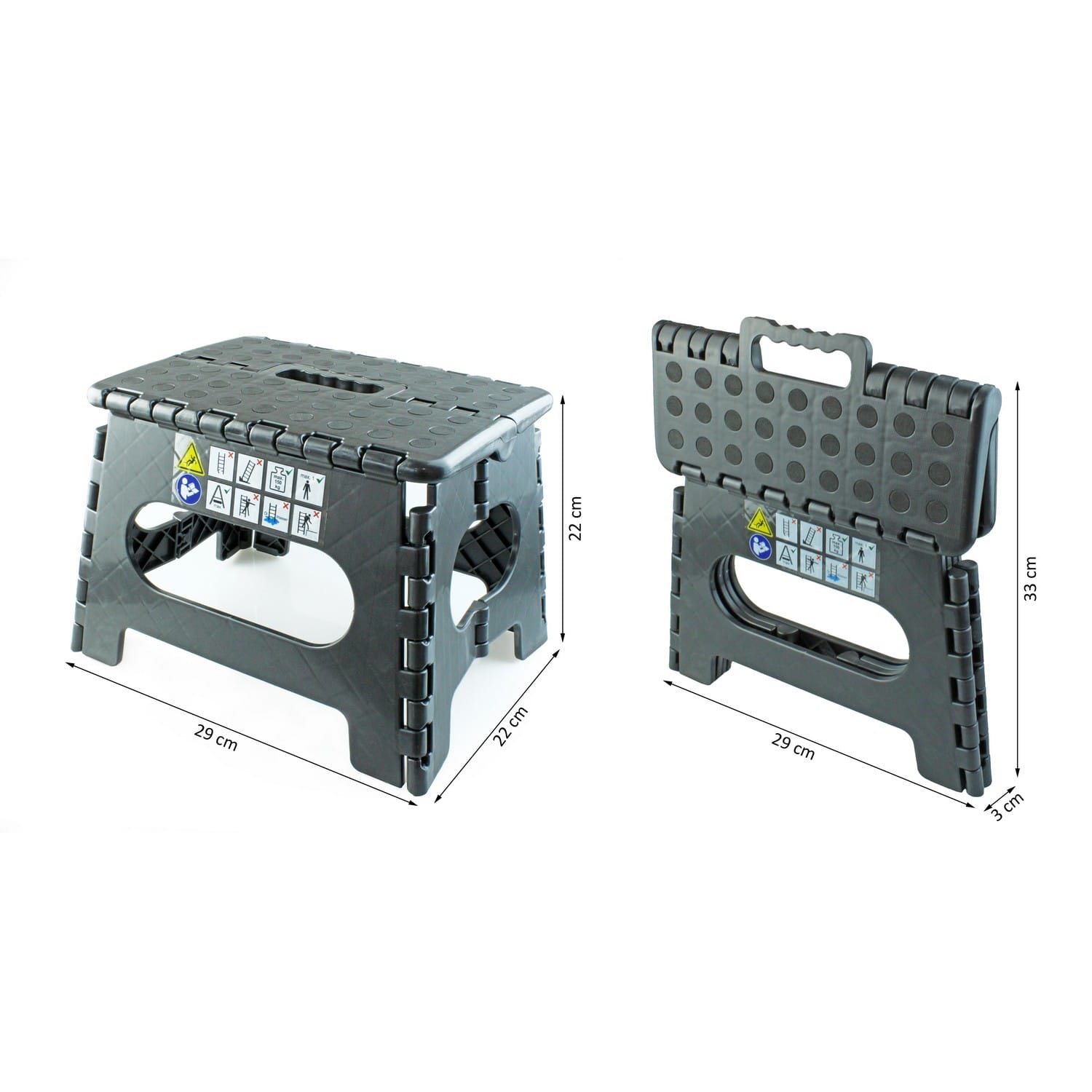 4DOOR Tritthocker/Klapphocker 22 cm hoch/bis zu 150 kg belastbar, leicht faltbar BILD 9