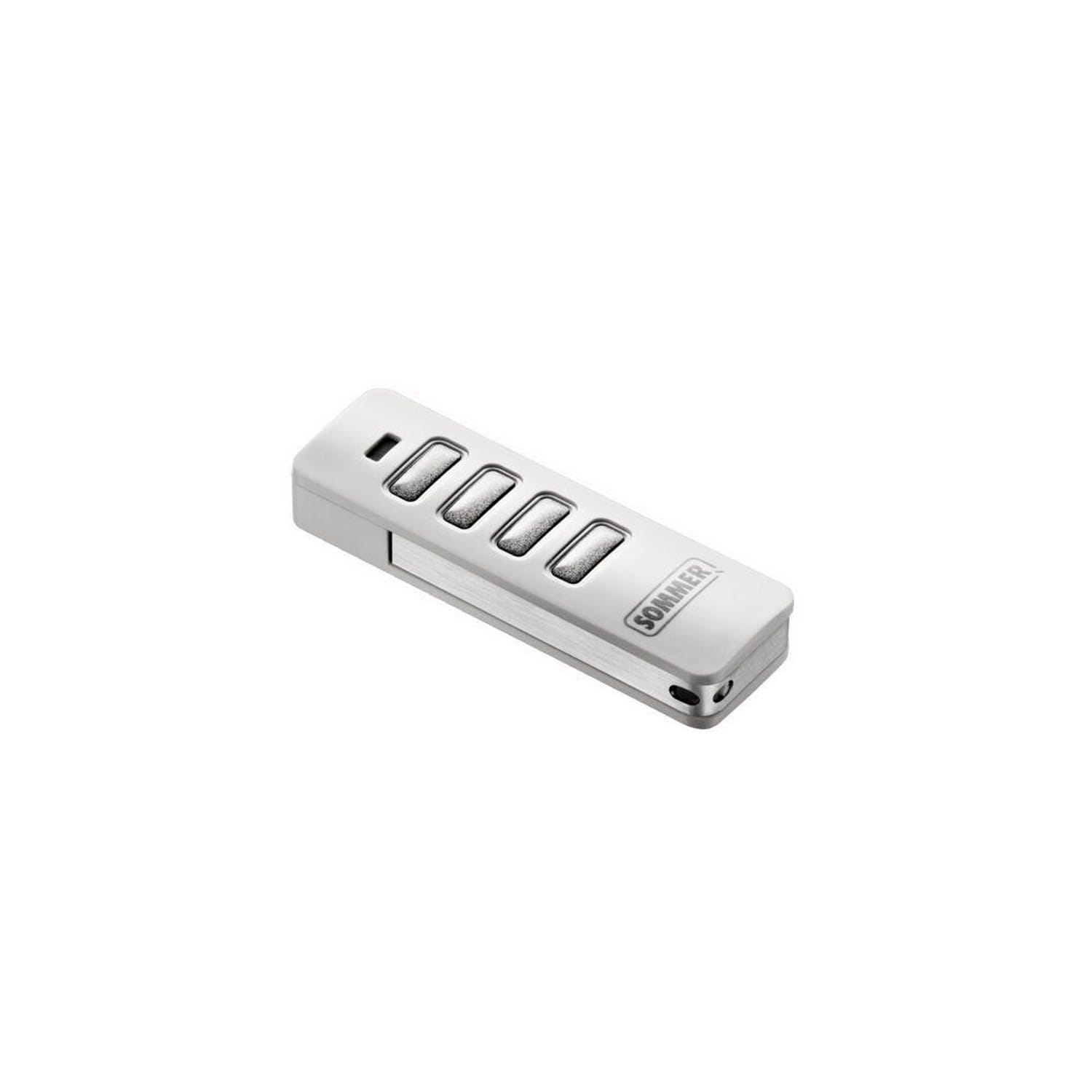 Sommer Handsender 4-Tasten Pearl 868,95MHz weiß/Edelstahl, weiß für Antriebe BILD 1