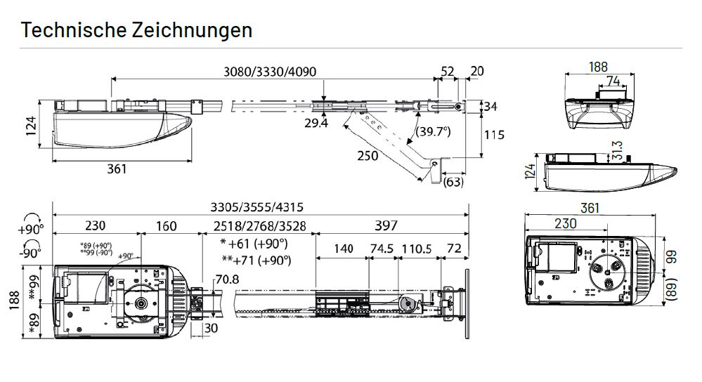 MARANTEC Comfort 270 Set 24 V-DC Motor, 750 N, 16 cm/s für Garagentore BILD 9