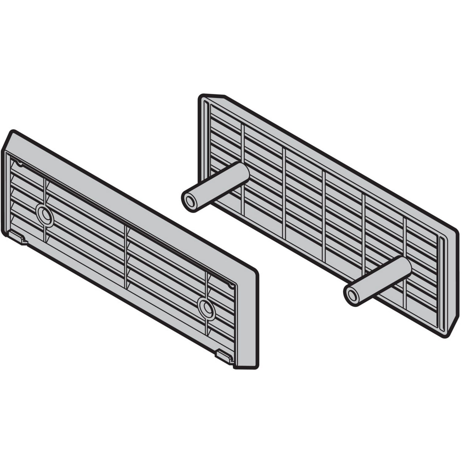 Hörmann Lüftungsgitter für 16mm Lamellendicke, schwarz für Industriesektionaltor BILD 1