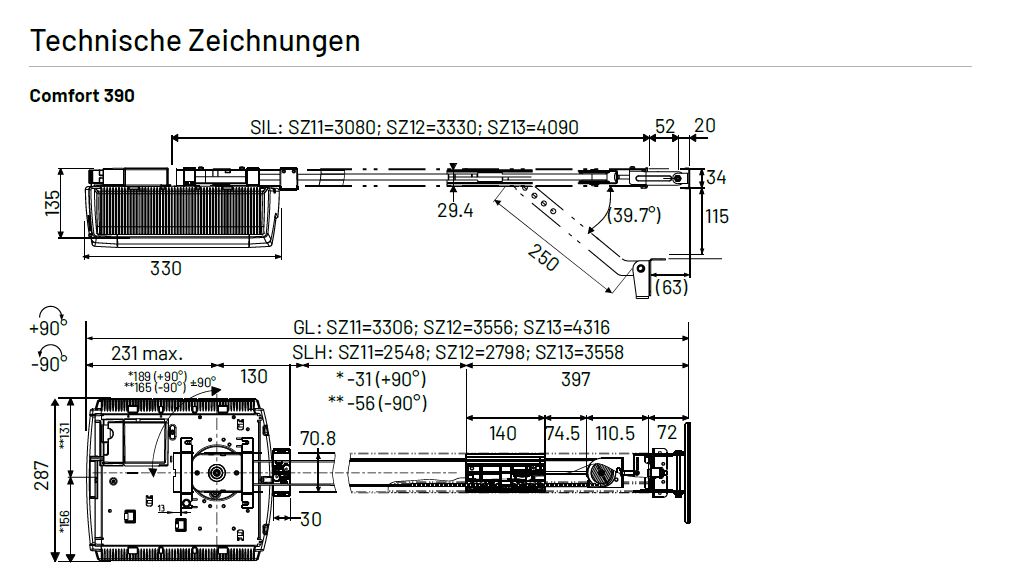 MARANTEC Comfort 390 Set 24 V-DC Motor, 1.200 N, 16 cm/s für Garagentore BILD 9