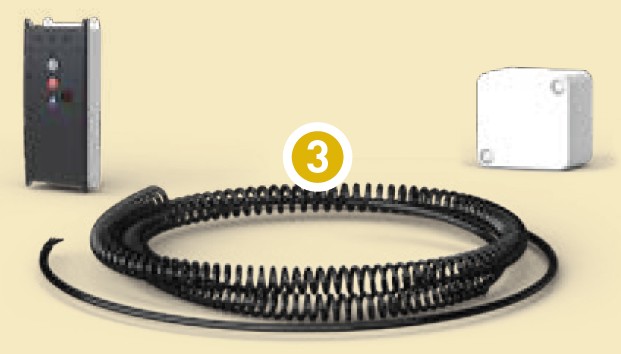 GfA Spiralkabel 4-adrig gestreckt max. 4 m, gerade Kabelenden 0,4 m / 0,35 m