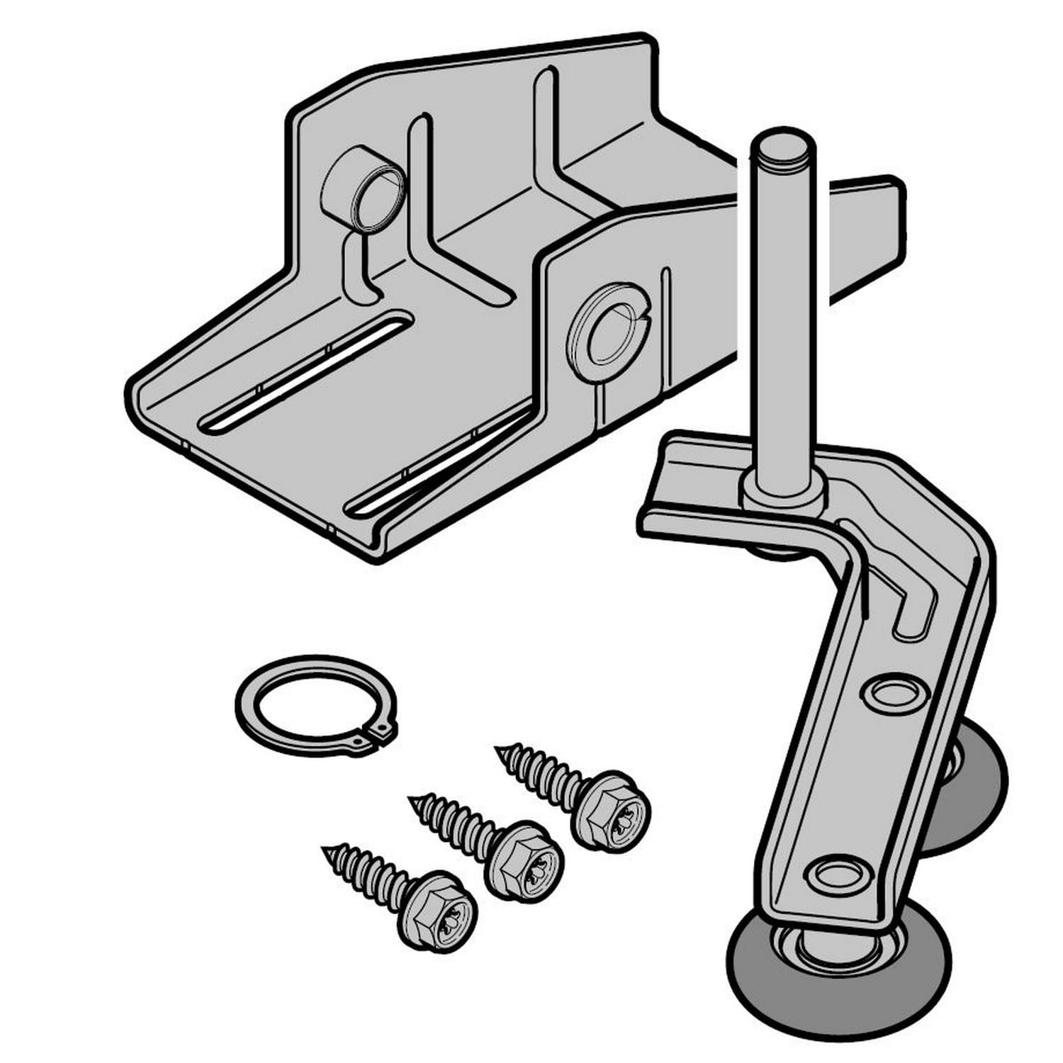 Hörmann Rollenhalter & Doppellaufrolle Set, rechts für Industrie-Sektionaltor BILD 9