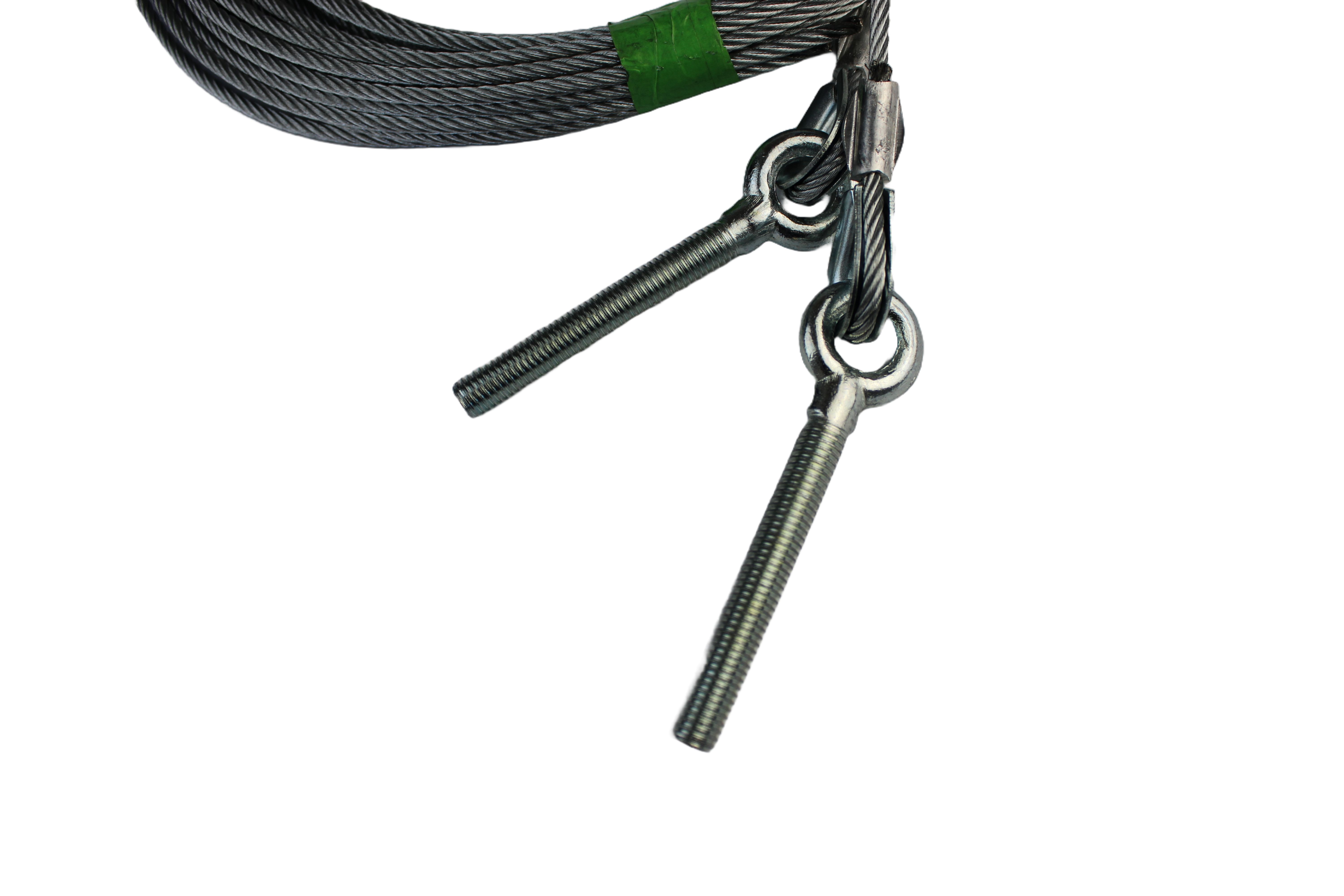IDD Drahtseile Ø4mm, Schraubenring & Kausche (1 Paar) für Industrie-Sektionaltor