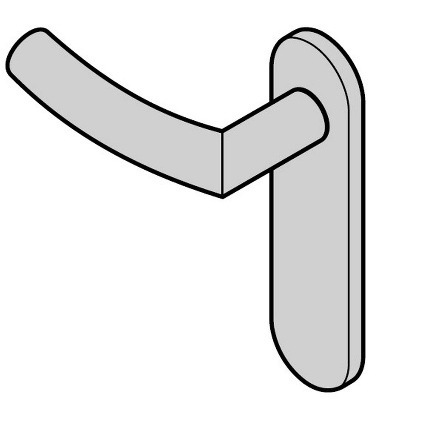Hörmann Halbgarnitur D-510 (FS) Kurzschild blind, Edelstahl, matt BILD 1