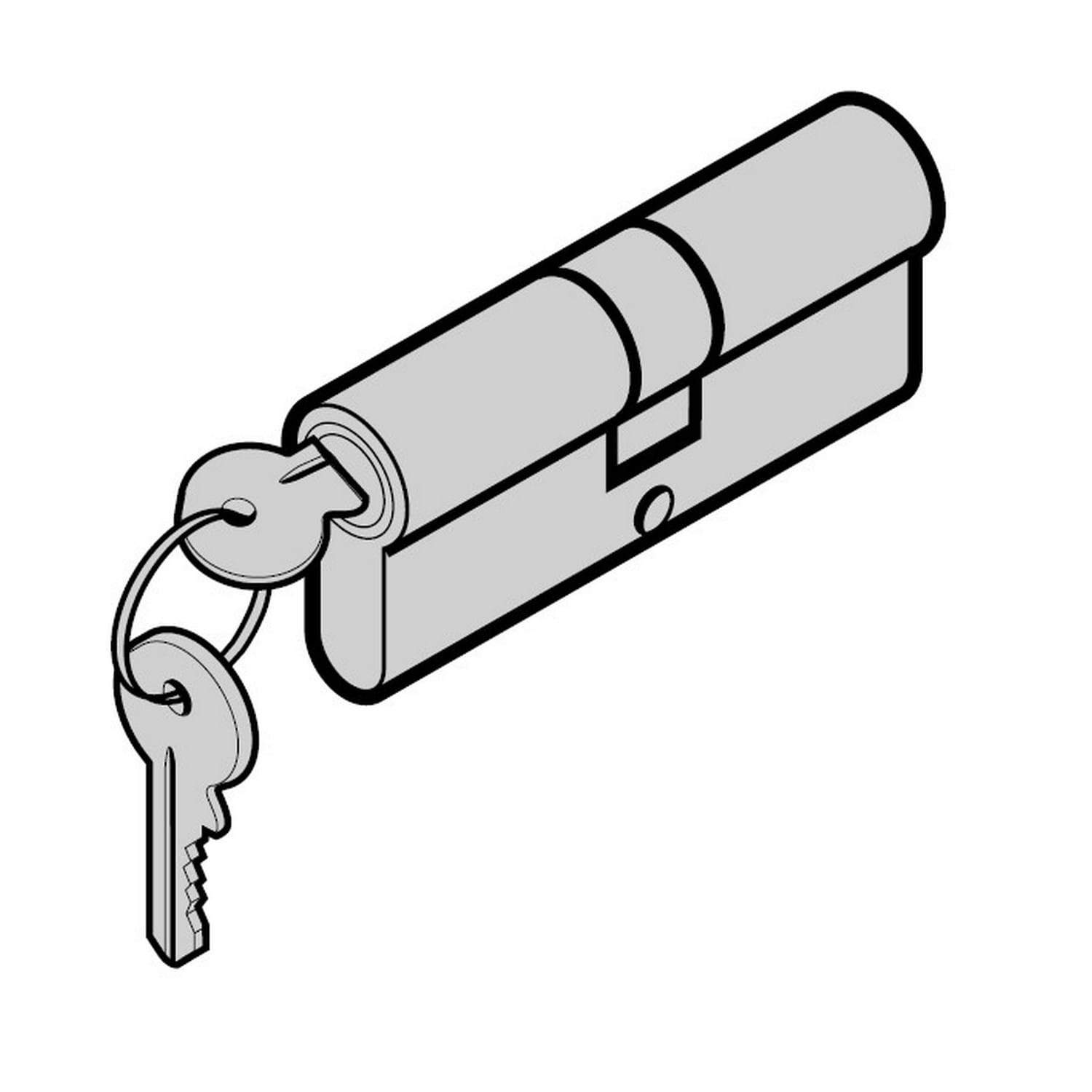 Hörmann Profilzylinder 86 mm für Stahl-Objekttüren / 480227