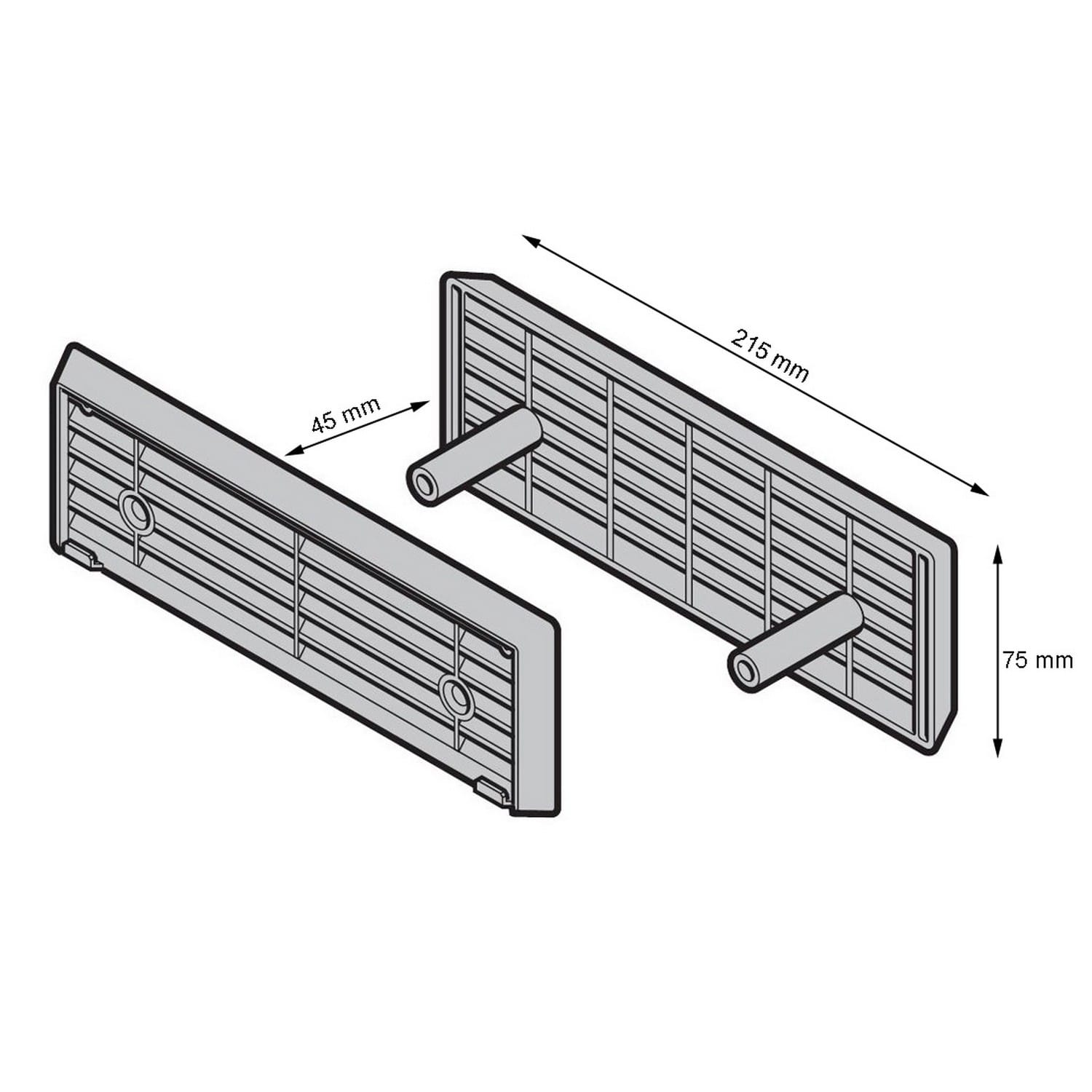 Hörmann Lüftungsgitter für 42mm Lamellendicke, schwarz für Industriesektionaltor BILD 9