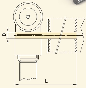 GfA Wellenbolzen Typ C Ø 60 mm, L=600 mm / 30005035