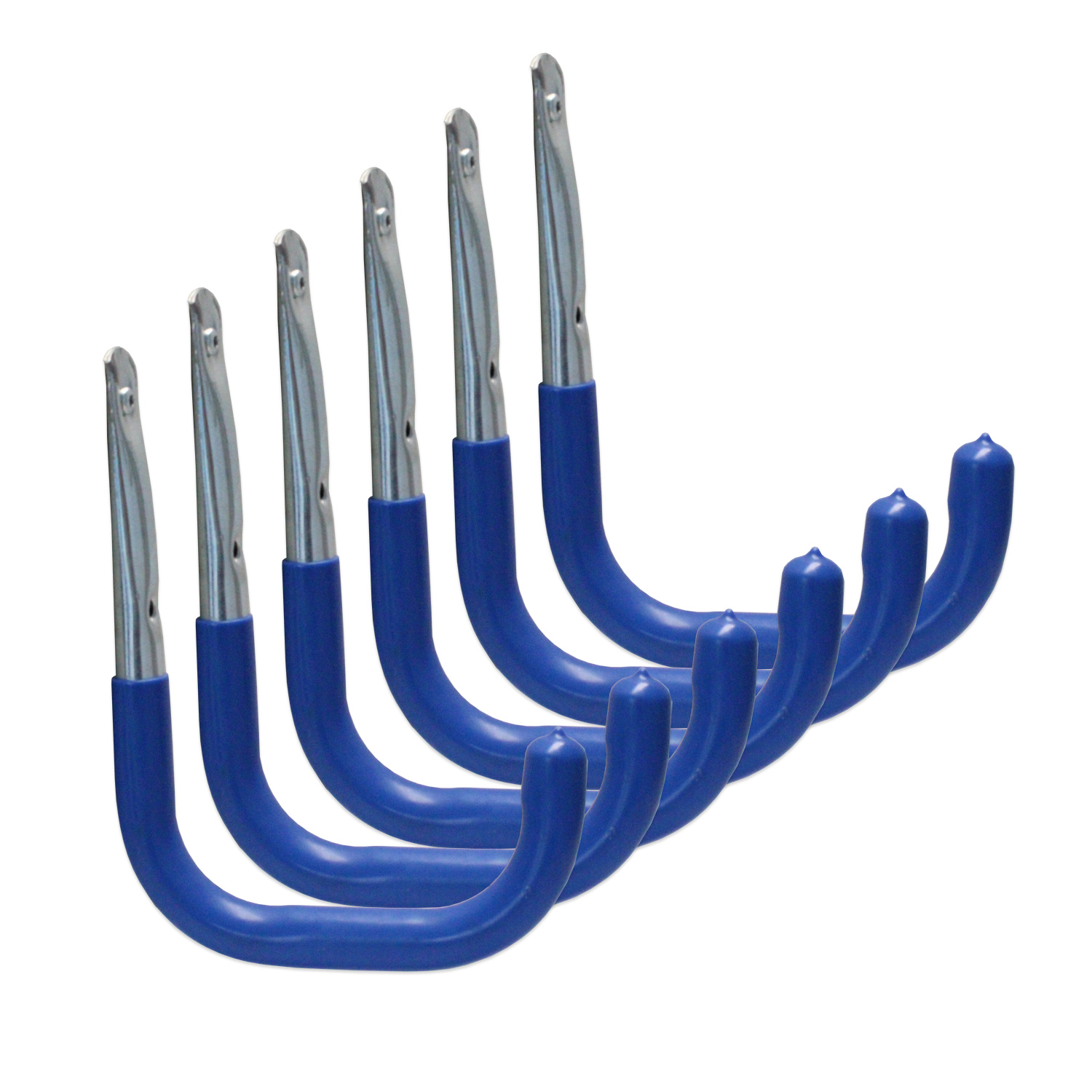 MOTTEZ Wandhaken 6er Set Tiefe 160 mm Tragkraft 50 kg schützender Ummantelung
