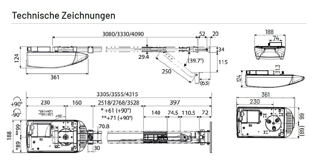 MARANTEC Comfort 280 Set 24 V-DC Motor, 1.000 N, 16 cm/s für Garagentore BILD 9