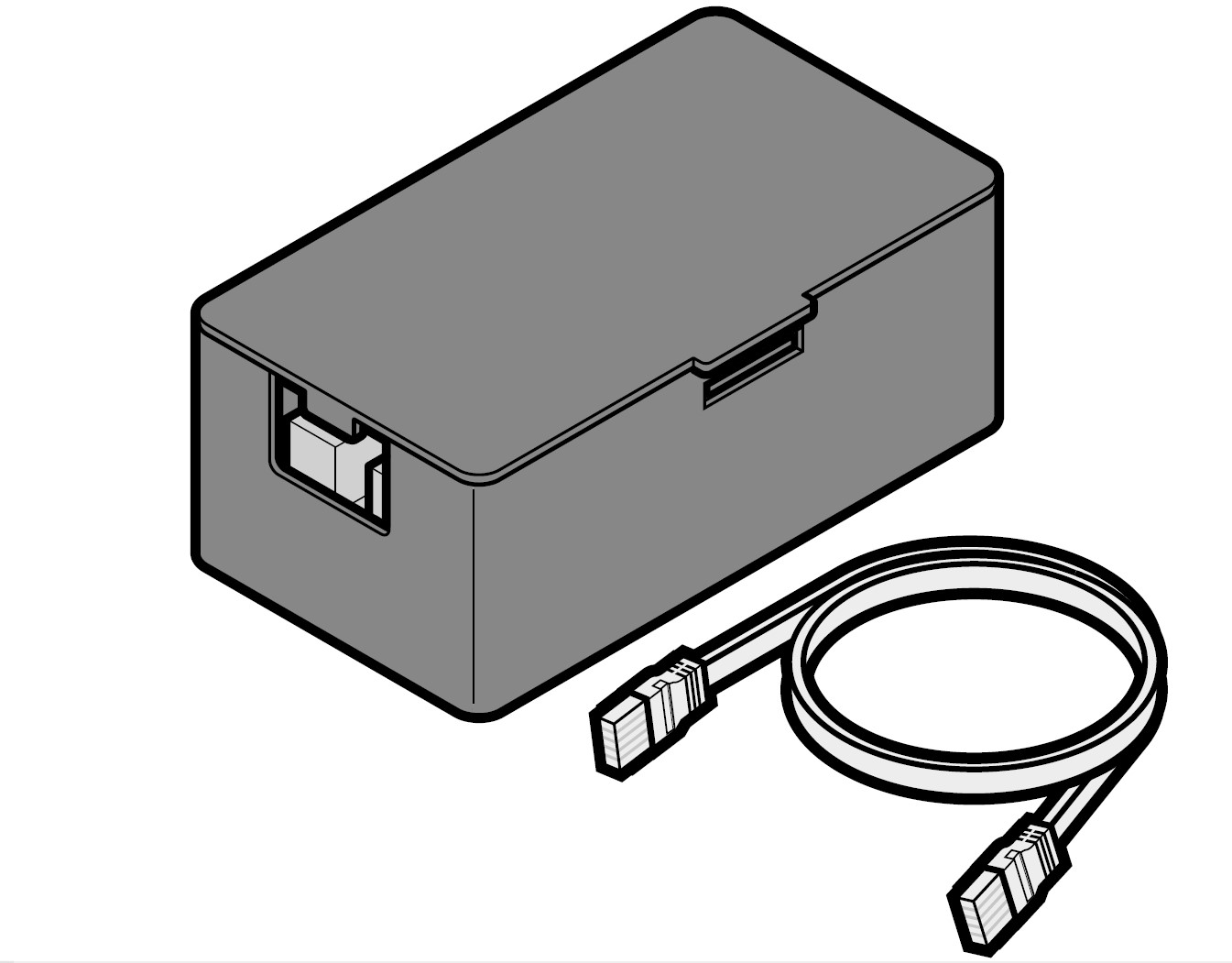 Hörmann CAT-Adapter Box für Steuerung 545 / 560, schwarz für Industrieantriebe
