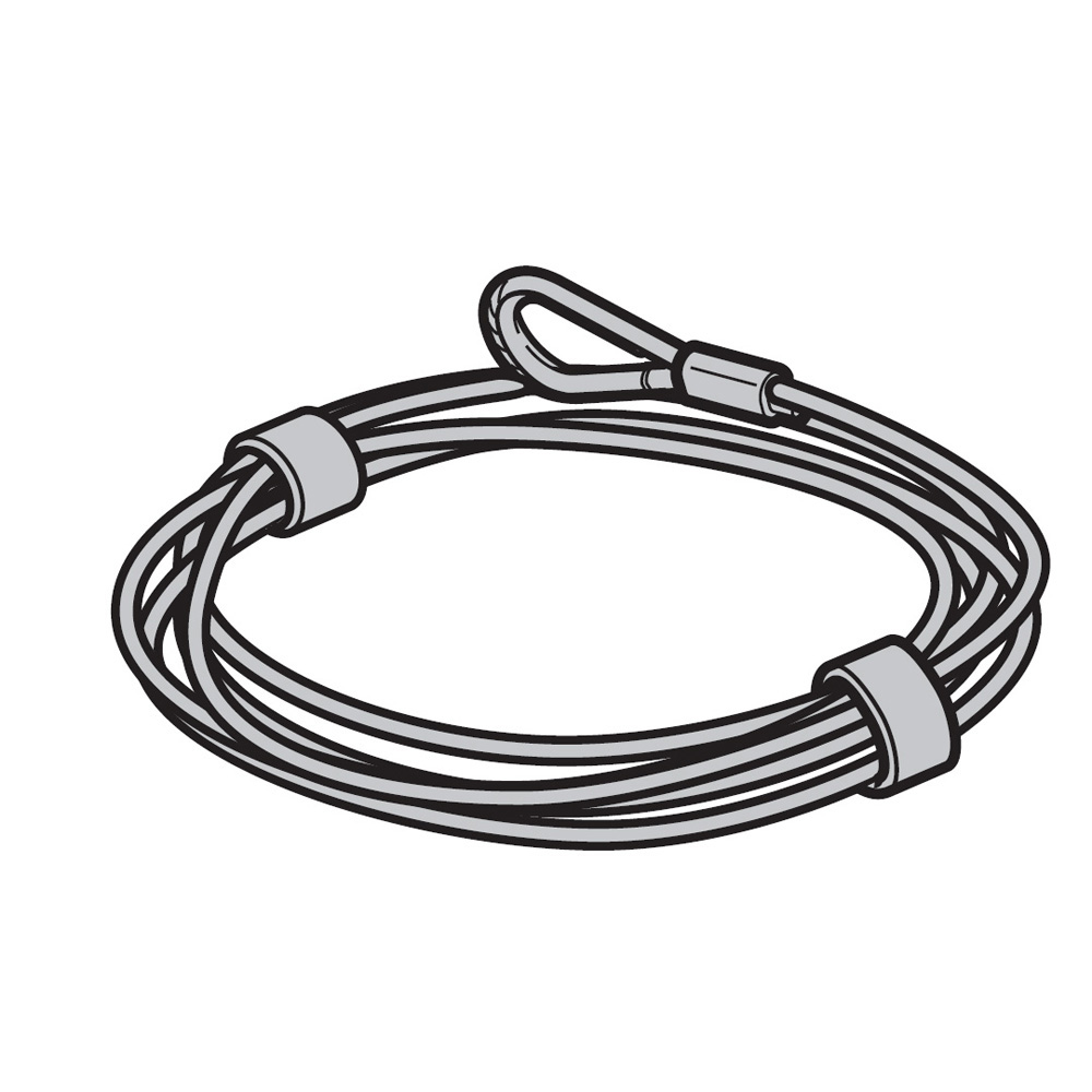 Hörmann Drahtseile Ø 3mm Beschlag N, 3780mm, bis Torhöhe 2250mm für Sektionaltor BILD 9