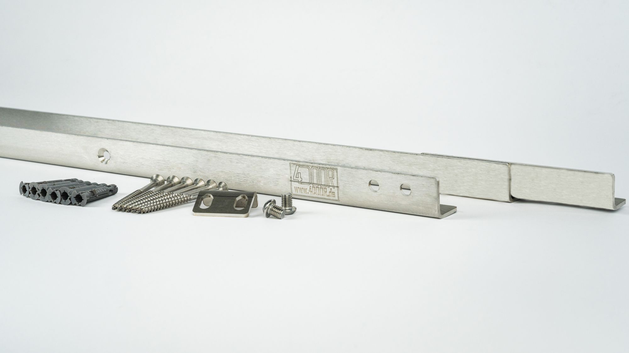 4DOOR Bodenschienen 2 teilig aus Edelstahl, 2185 mm für Schwing- & Sektionaltore BILD 2