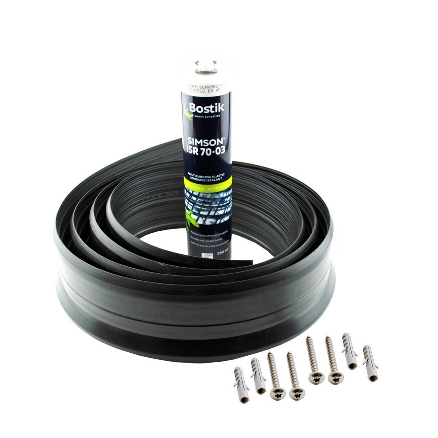 Hörmann Sturmschwelle 3m Länge Set gegen Wind & Wasser, schwarz für Sektionaltor BILD 2