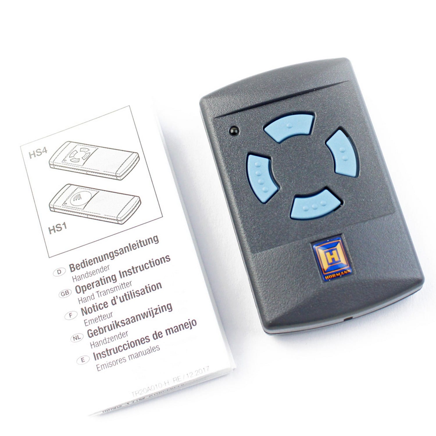 Hörmann Mini - Handsender HSM 4, 868 MHz, Tastenfarbe blau für Antriebszubehör BILD 2