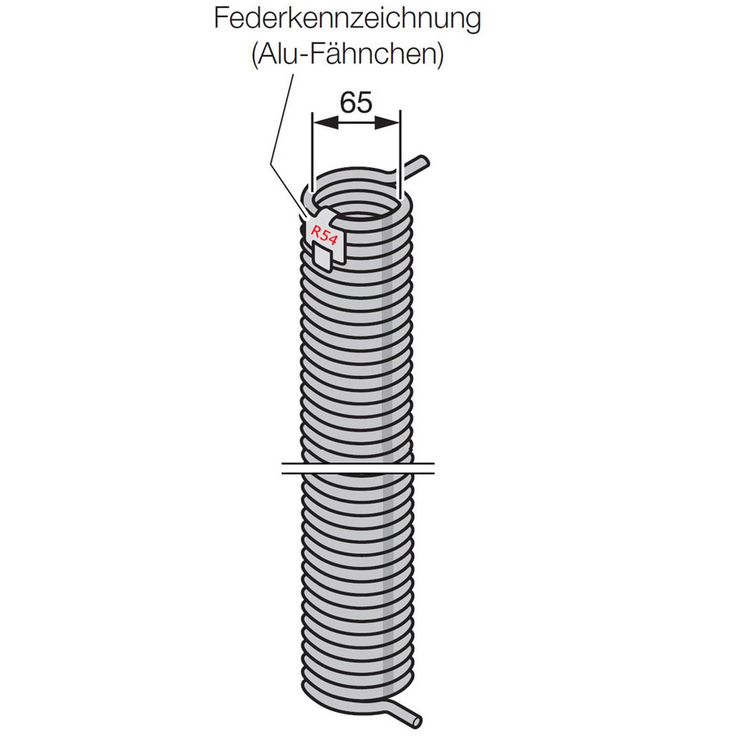 Hörmann Torsionsfeder R54, innen Ø 65mm für Industrie-Sektionaltor BILD 9
