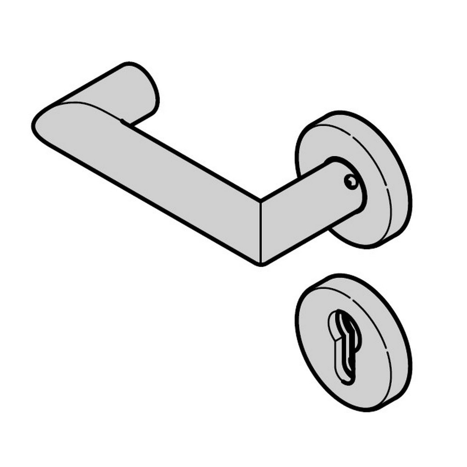 Hörmann Halbgarnitur D-330 (FS) Rosette PZ, Aluminium BILD 1