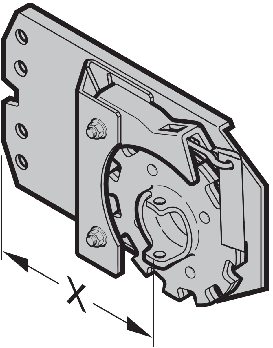 Hörmann Federbruchsicherung x=140mm rechts Gr. 2,4,6 für Industrie-Sektionaltor BILD 9
