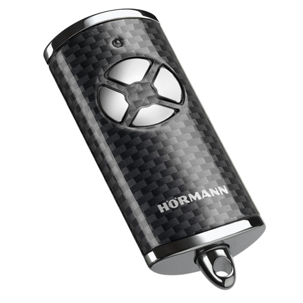 Hörmann Handsender HSE 4 BiSecur (868 MHz), hochglanz Carbon/chrom für Antriebe