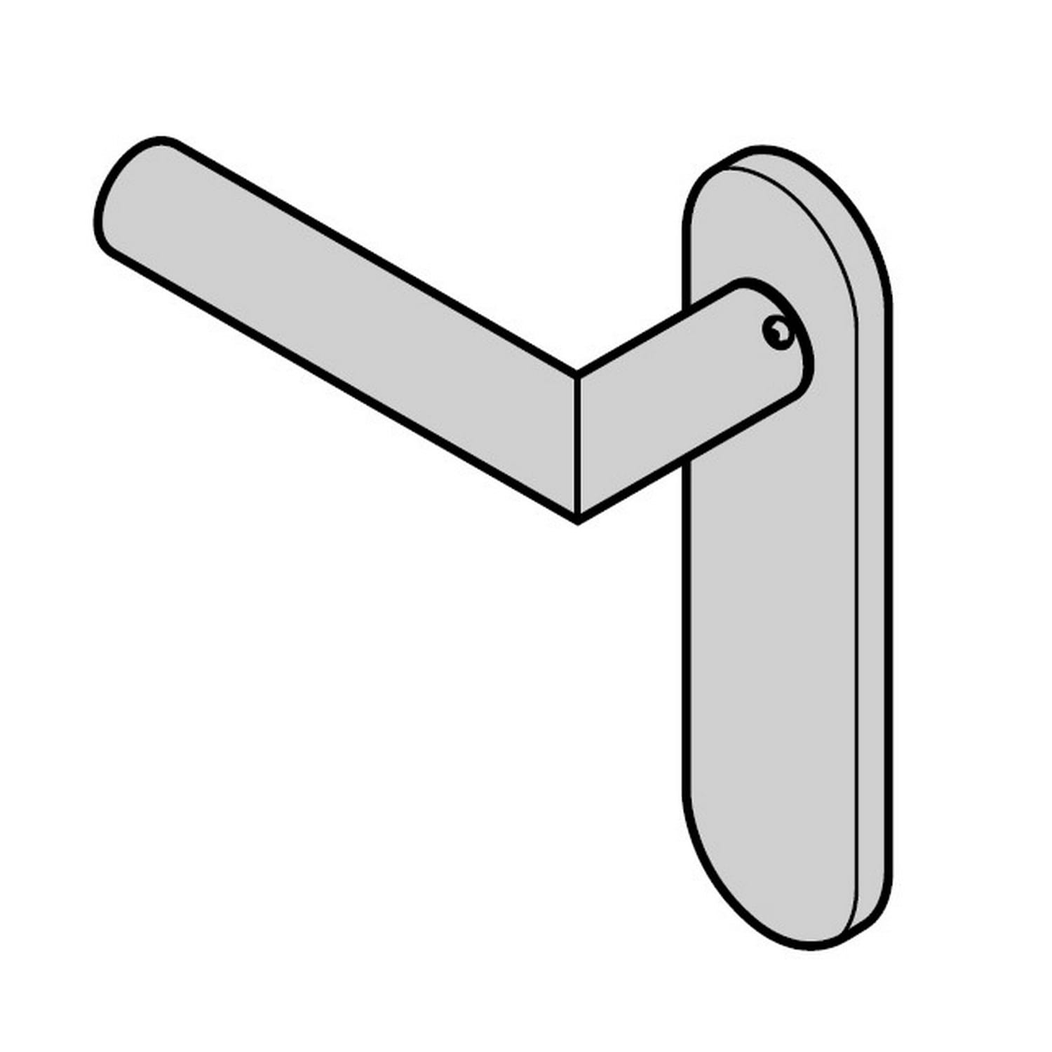 Hörmann Halbgarnitur D-310 (FS) Kurzschild blind, Aluminium BILD 1